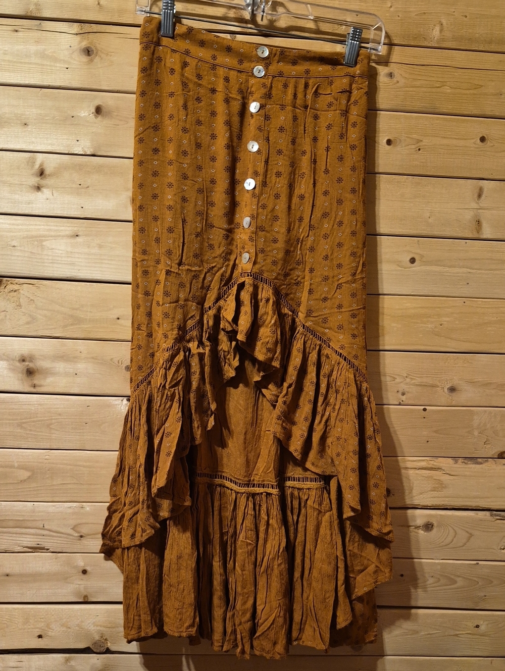Womens Shyanne High Low Maxi Shirt Boho Size XS Western